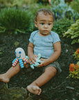 Organic Cotton Octopus Rattle - Rainbow