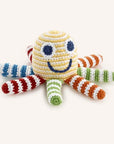 Organic Cotton Octopus Rattle - Rainbow