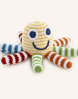 Organic Cotton Octopus Rattle - Rainbow