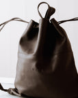 Sustainable Leather Backpack - Dark Clay