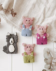 3 Little Pigs and Wolf Puppet Set