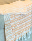 Peaches and Cream Striped Summer Scarf