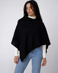Alpaca Classic Poncho - Black and Magenta