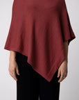 Alpaca Classic Poncho - Black and Magenta