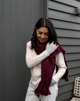 Alpaca Classic Scarf - Burgundy