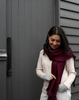 Alpaca Classic Scarf - Vino