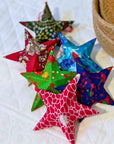 Saree Fabric Stars Set of 6