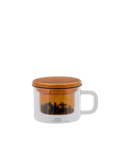 Tea Mug & Infuser for One - Amber, Smoke & Clear
