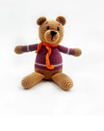 Organic Cotton Bear with Jumper - Soft Purple