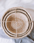 Round Jute Bowls - Natural
