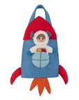Outer Space Finger Puppet Felt Bag