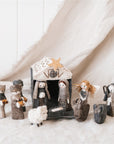 Christmas Nativity Set, Felted Wool in Natural Colours