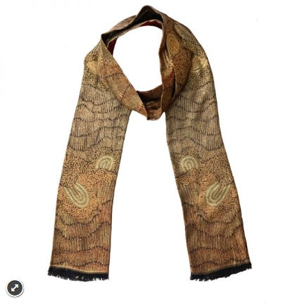 Damien and Yilpi Marks &#39;Sandhills&#39; Fine Modal Scarf - The Fair Trader