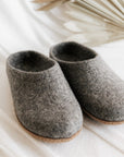 Low Back Natural Slippers - Grey - The Fair Trader