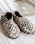 Hand Knitted Slippers 100% Pure NZ Wool - Taupe - The Fair Trader