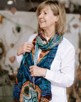 Organic Cotton Scarf Indigenous Artist Julie Woods