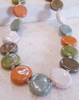Kazuri Tombola Necklace - Stones 30" - The Fair Trader