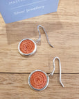 Mini Silver Hanging Earrings - Coral - The Fair Trader