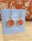 Mini Silver Hanging Earrings - Coral - The Fair Trader