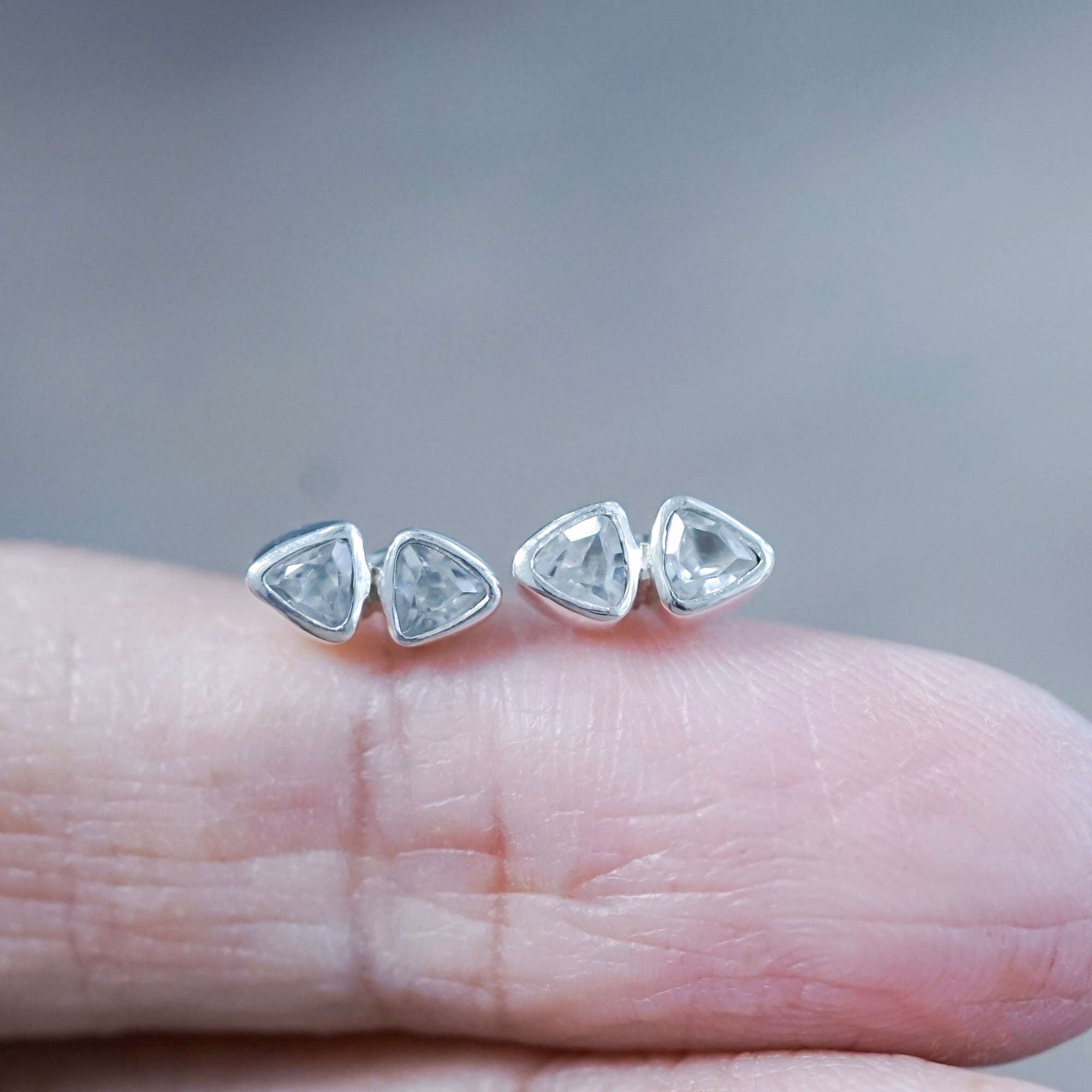 Earrings White Topaz