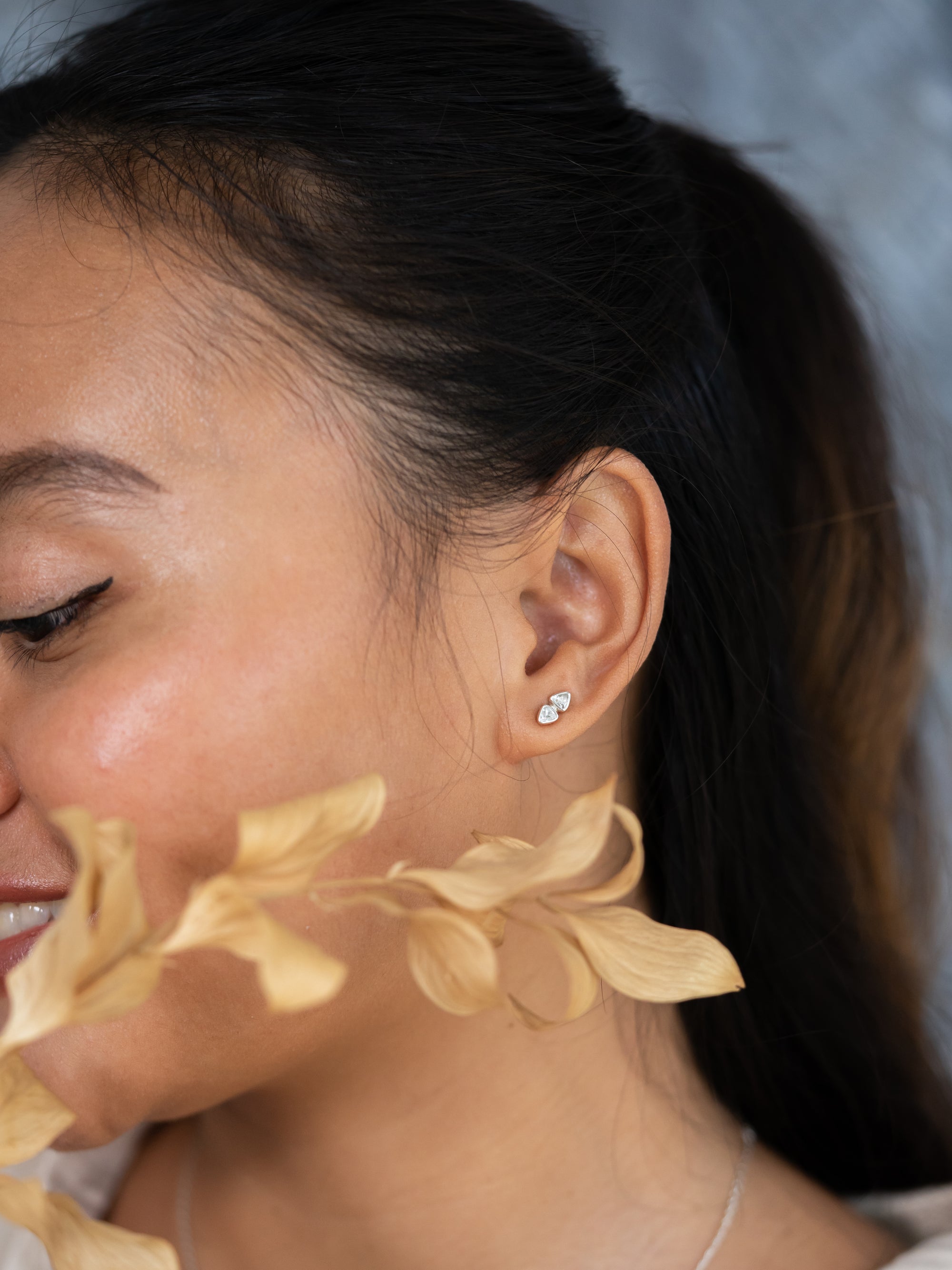 Earrings White Topaz