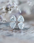 Earrings White Topaz