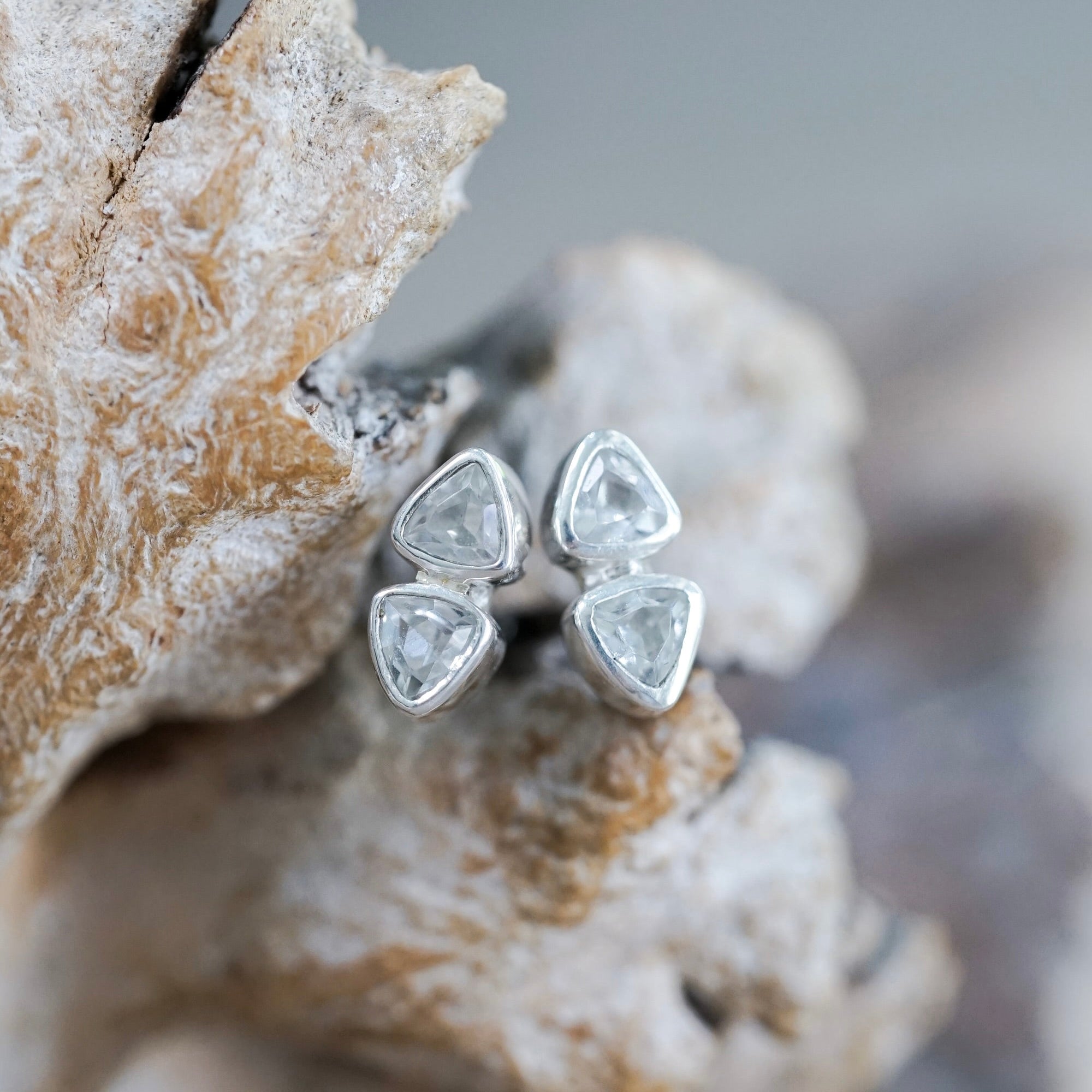Earrings White Topaz