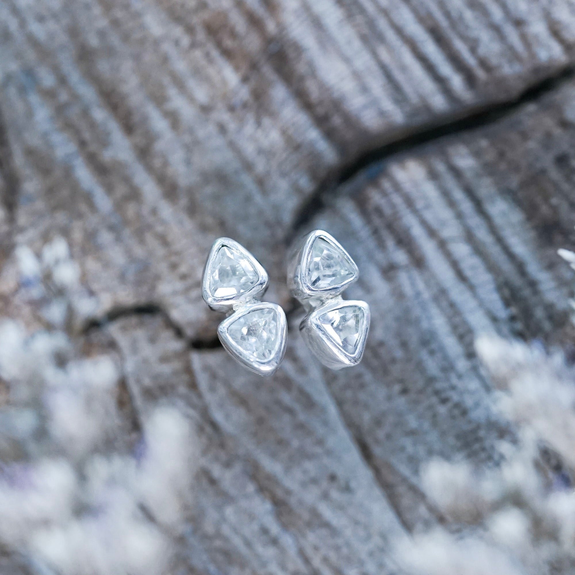 Earrings White Topaz