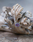 Cushion Amethyst Necklace - Silver