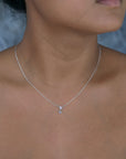Necklace - Silver Tanzanite and Pink Sapphire