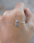Necklace - Silver Tanzanite and Pink Sapphire