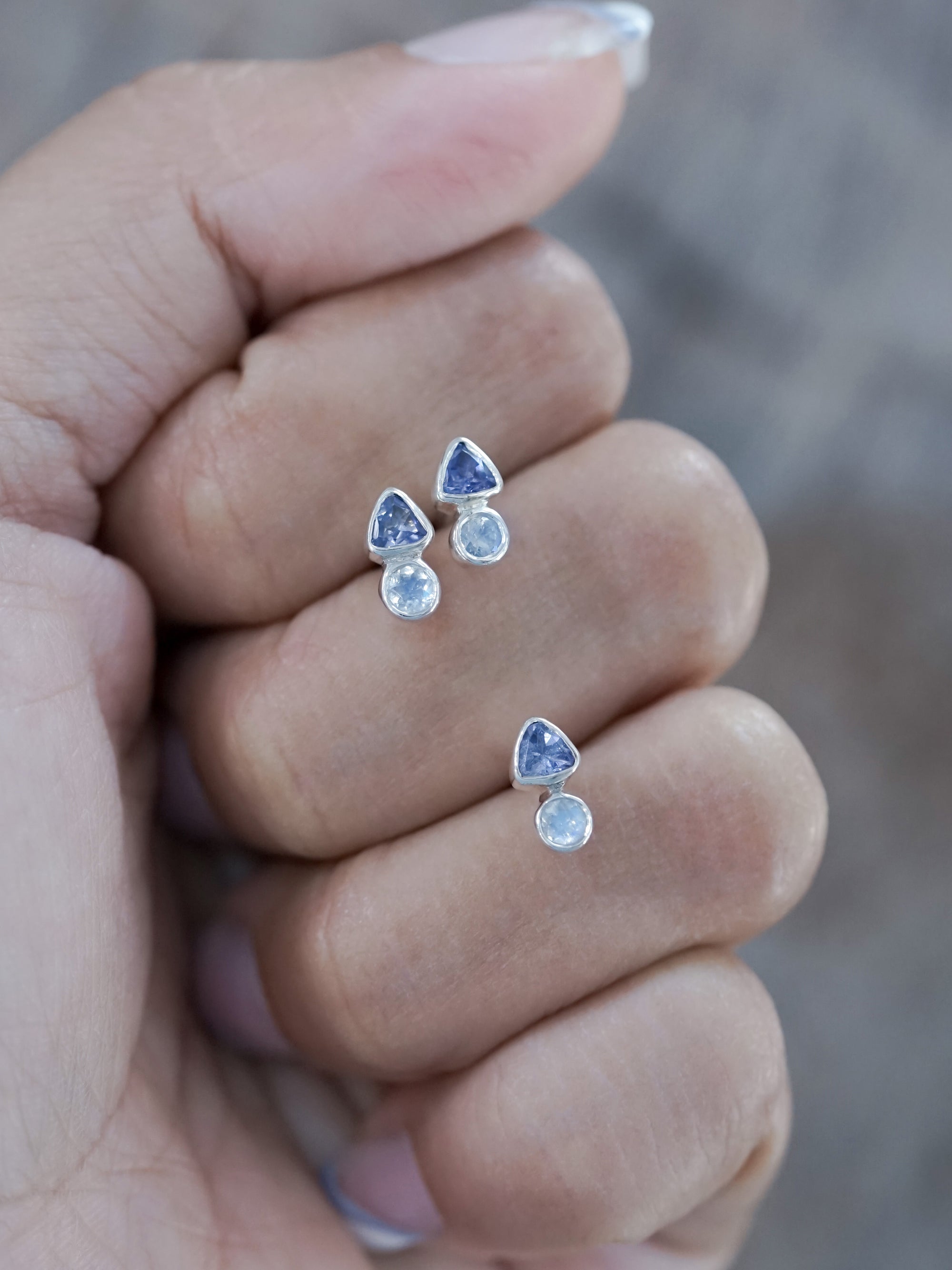 Silver shop tanzanite earrings