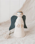 Tree Topper Angel - Cream/Blue