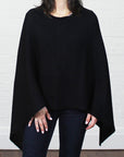 Alpaca Wool Poncho - Black - The Fair Trader