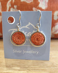 Mini Silver Hanging Earrings - Coral - The Fair Trader