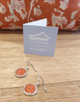 Mini Silver Hanging Earrings - Coral - The Fair Trader