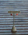 Mini Silver Hanging Earrings - Coral - The Fair Trader