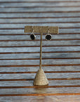 Mini Silver Hanging Earrings - Black - The Fair Trader