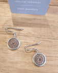 Mini Silver Hanging Earrings - Oyster - The Fair Trader