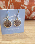 Mini Silver Hanging Earrings - Oyster - The Fair Trader