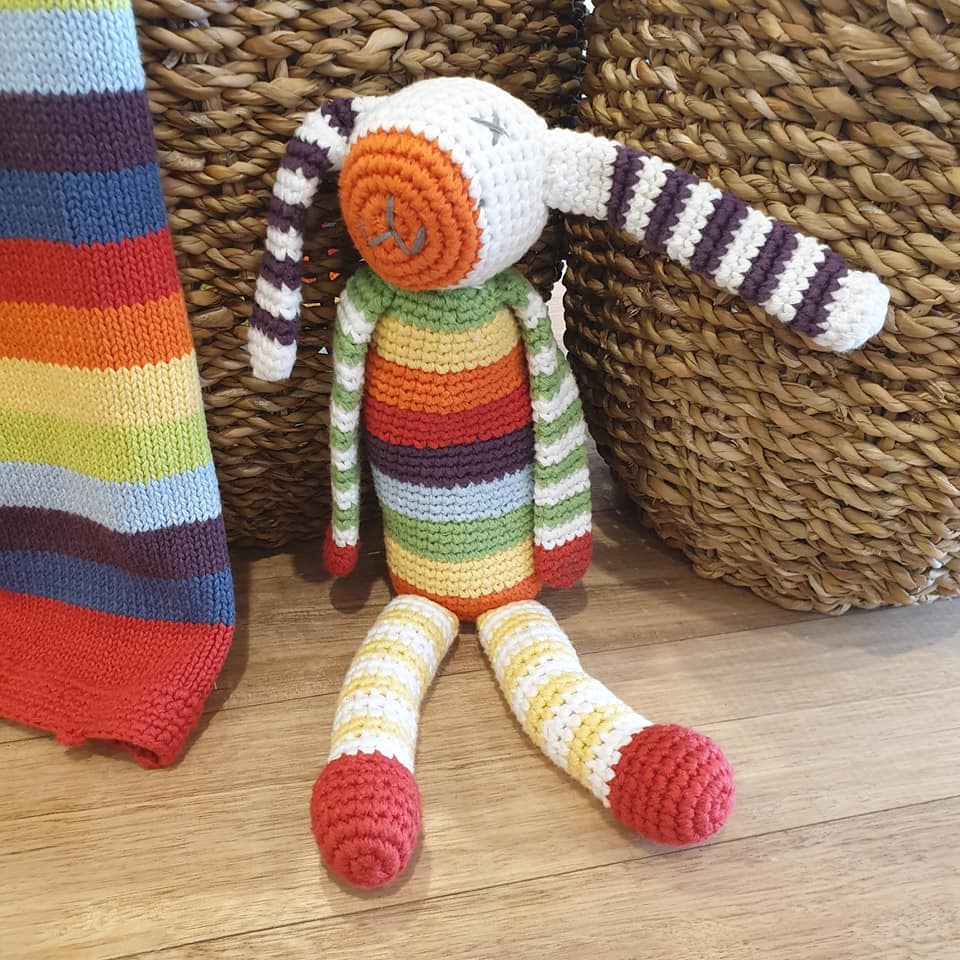 Fair Trade Baby Gifts & Toys Australia Pebble Child Bunny Rattle The