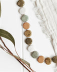 Kazuri Tombola Necklace - Stones 30"
