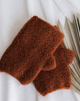 Alpaca Fingerless Gloves - Adult - Rust - The Fair Trader