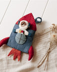 Outer Space Finger Puppet Felt Bag