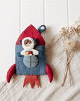 Outer Space Finger Puppet Felt Bag