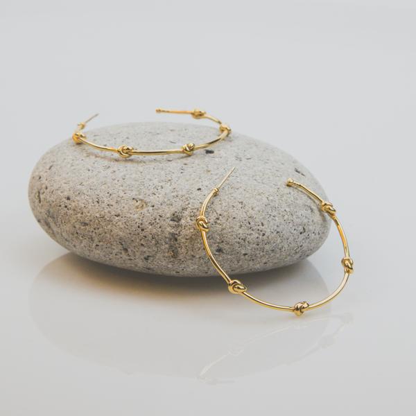 Knots of Freedom Hoops - Gold