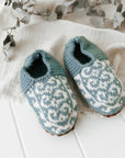 Hand Knitted Slippers 100% Pure NZ Wool - Light Blue