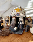 Christmas Nativity Set, Felted Wool in Natural Colours