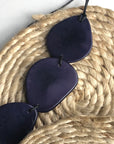 Tagua Petal Necklace - Eggplant Purple