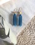 Air Rectangle Earrings - Blue